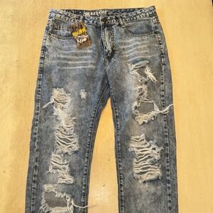 Machine Distressed Jeans NWT Size 29